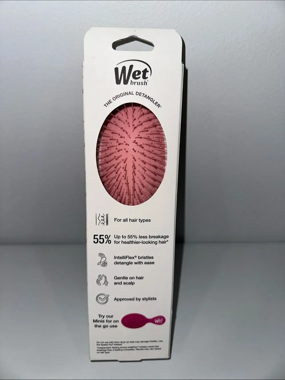 Wet Brush The Original Detangler Hair Brush White Pink Green Trellis Floral
